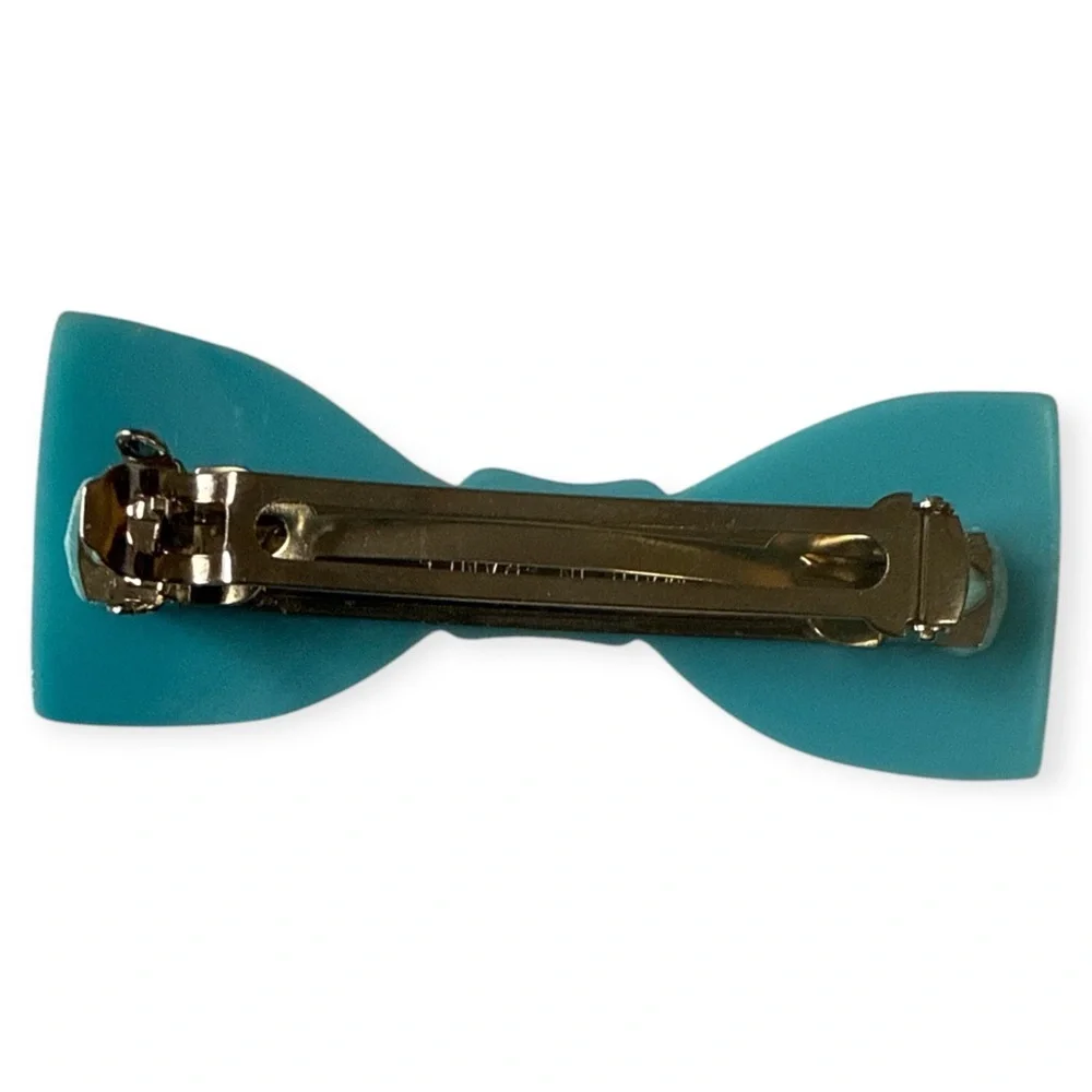 Vintage Mod Baby Blue French Bow Barrette, Hair Clip, Made in France, Deadstock‎